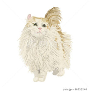 油彩で描いた猫（キンカロー）
