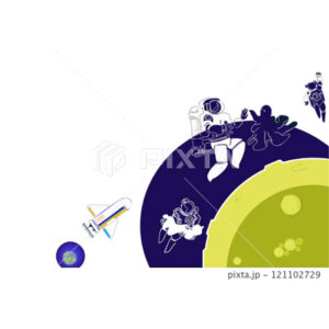 宇宙をイメージしたイラスト