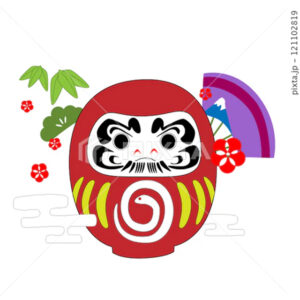 かわいいだるまのイラスト