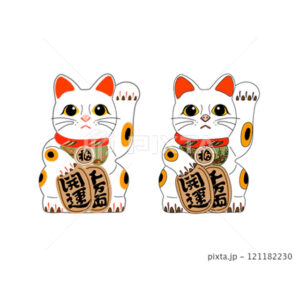 招き猫のイラスト