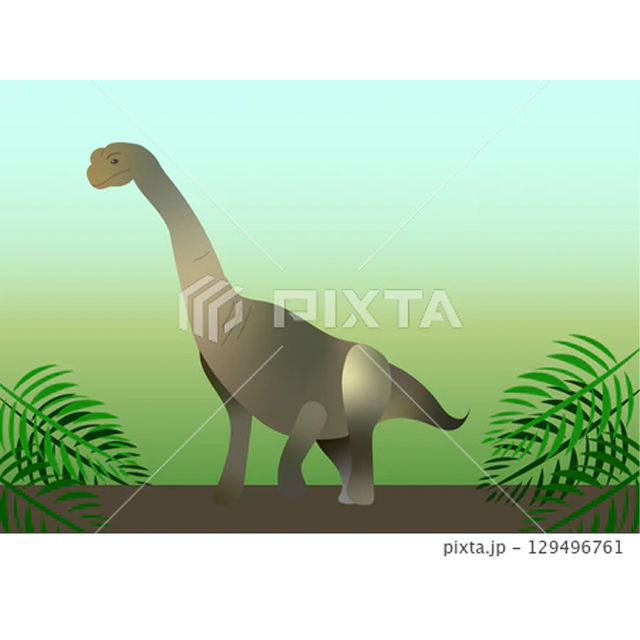 ジャングルの中のブラキオザウルス